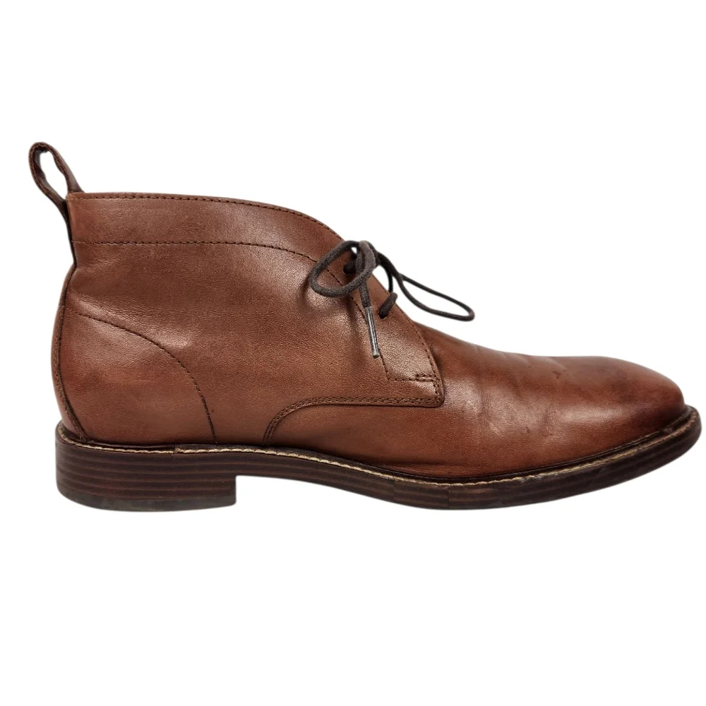 Cole Haan Kennedy Brown Leather Lace Up Waterproof Chukka Boots Mens Size 8.5